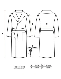 Linen House Nimes Bath Robe In White