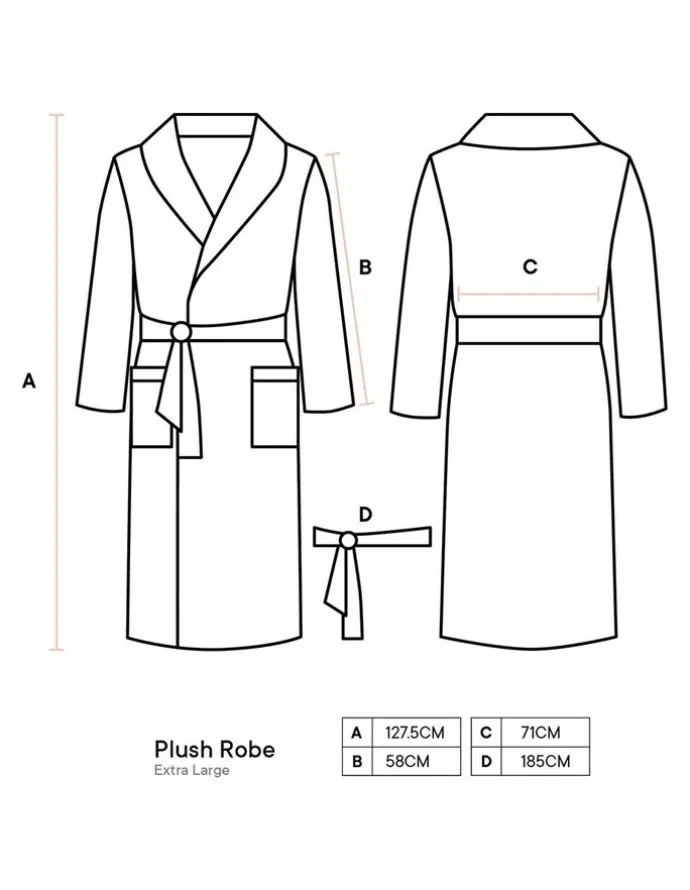 Linen House Plush Alec Robe in Navy