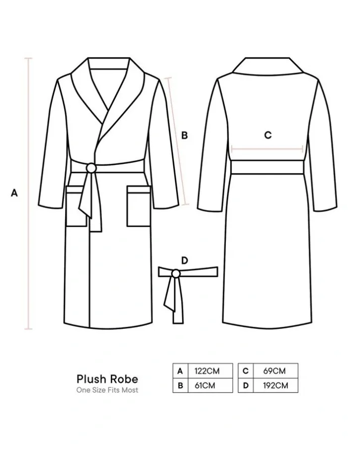 Linen House Plush Ocean City Robe in Forest