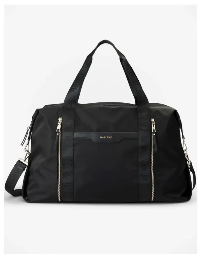 Madison Accessories Nylon Weekend X-Large Duffle Bag in Black