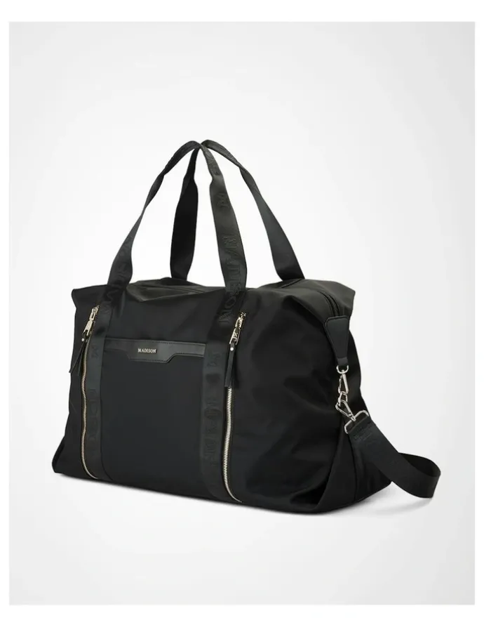 Madison Accessories Nylon Weekend X-Large Duffle Bag in Black