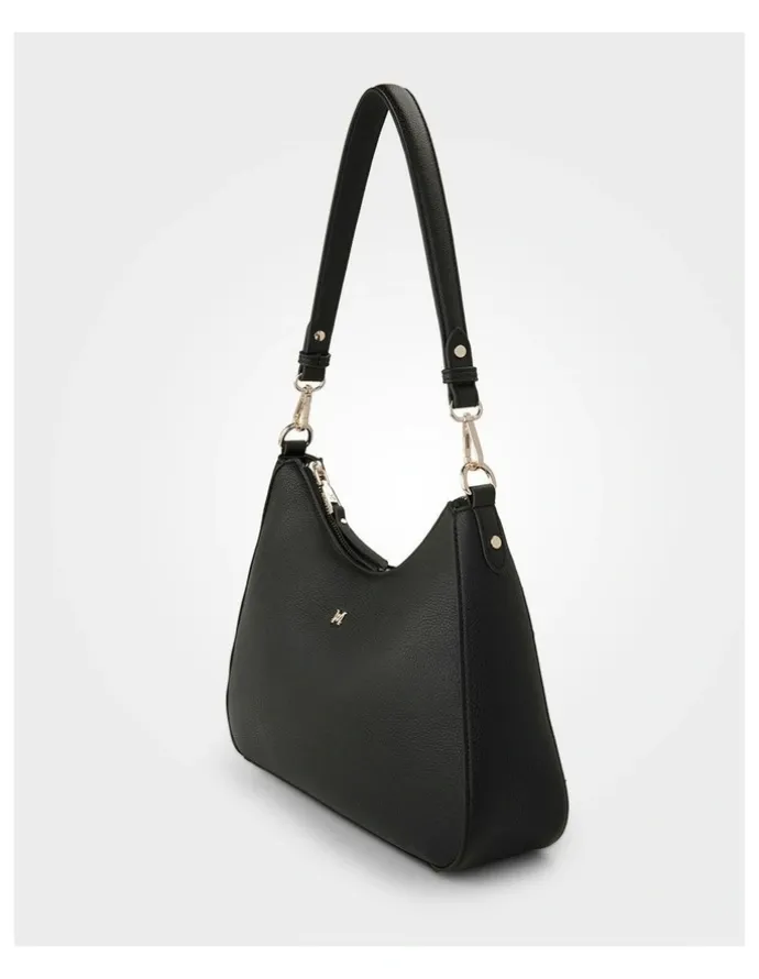 Madison Accessories Rory Large Hobo Shoulder Bag in Black