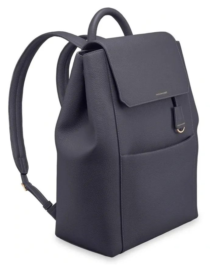 MAISON de SABRÉ The Large Soft Leather Backpack in Graphite Grey