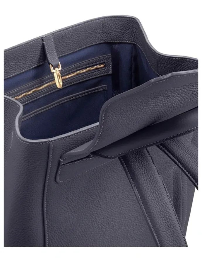 MAISON de SABRÉ The Large Soft Leather Backpack in Graphite Grey