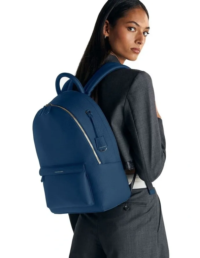 MAISON de SABRÉ The Leather Backpack in Pacific Blue