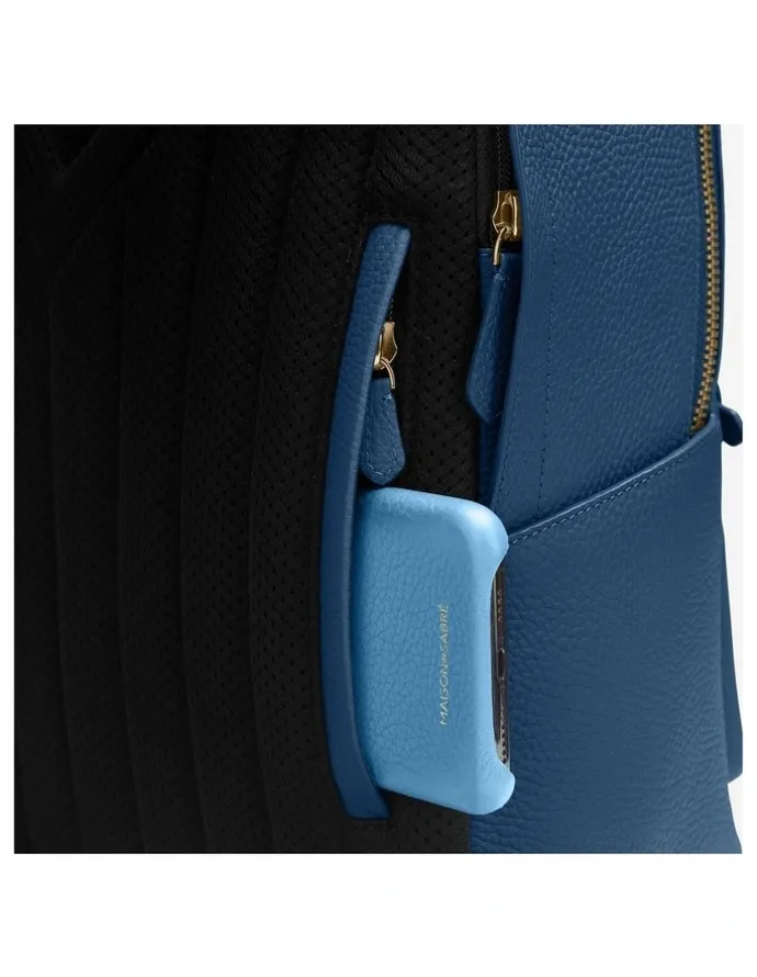 MAISON de SABRÉ The Leather Backpack in Pacific Blue