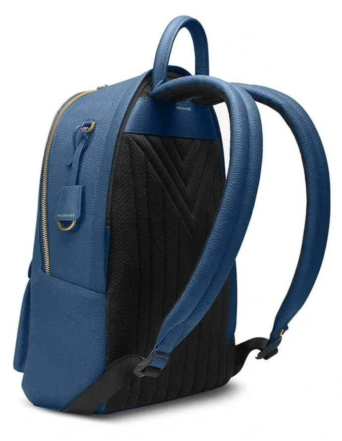 MAISON de SABRÉ The Leather Backpack in Pacific Blue