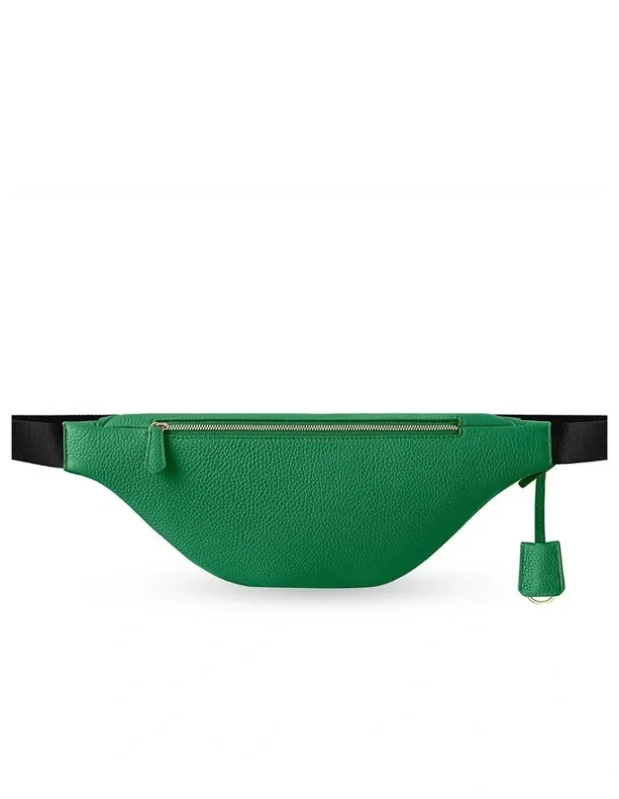 MAISON de SABRÉ The Leather Sling Bag in Emerald Green