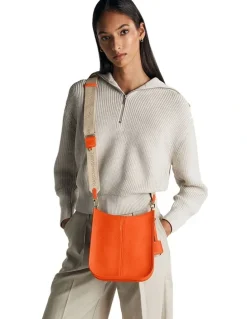 MAISON de SABRÉ The Leather Saddle Bag in Manhattan Orange