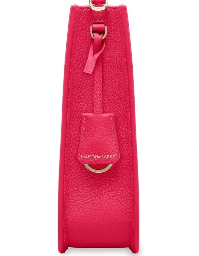 MAISON de SABRÉ The Leather Saddle Bag in Shibuya Fuchsia