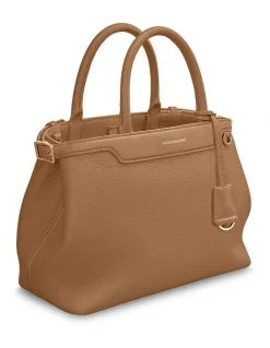 MAISON de SABRÉ The Medium Palais Leather Top Handle Bag in Sandstone Brown