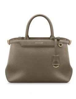 MAISON de SABRÉ The Medium Palais Leather Top Handle Bag in Cashmere Clay