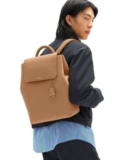 MAISON de SABRÉ The Medium Soft Leather Backpack in Sandstone Brown