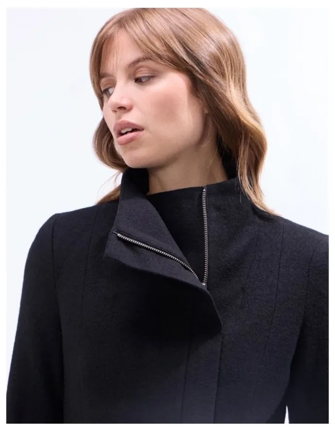Marcs Lani Felted Wool Jacket in Black