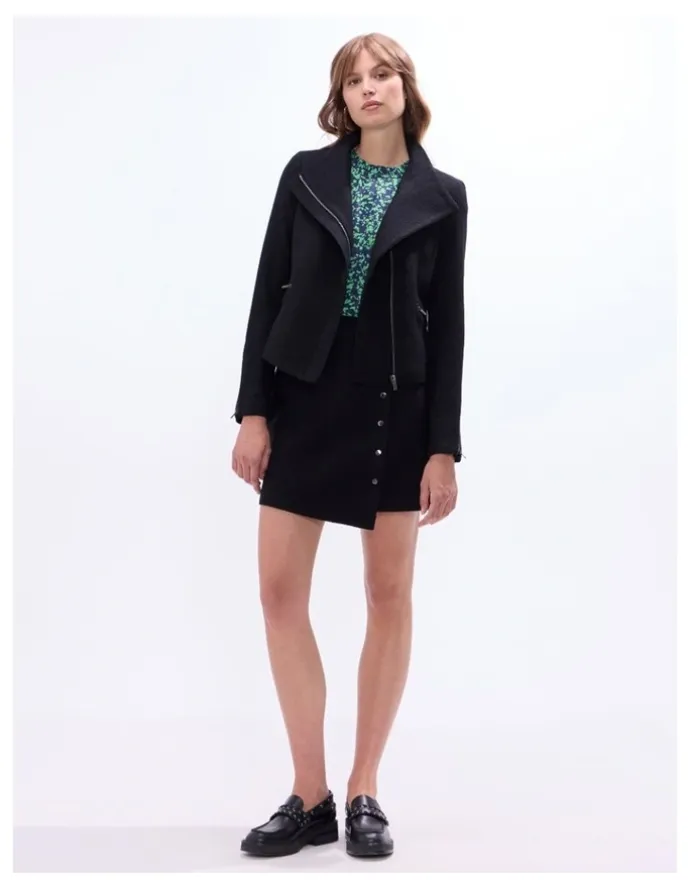 Marcs Lani Felted Wool Jacket in Black