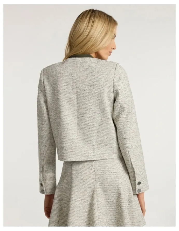 Marcs So Little Time Tweed Jacket in Ivory Multi