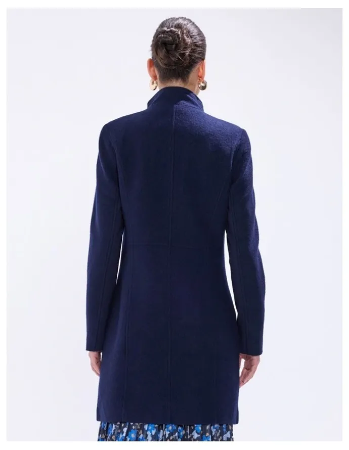 Marcs Sophie Felted Wool Coat in Moonlit Navy