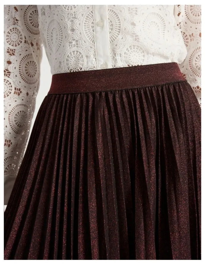 Marcs Stallion Jersey Skirt in Ruby Port