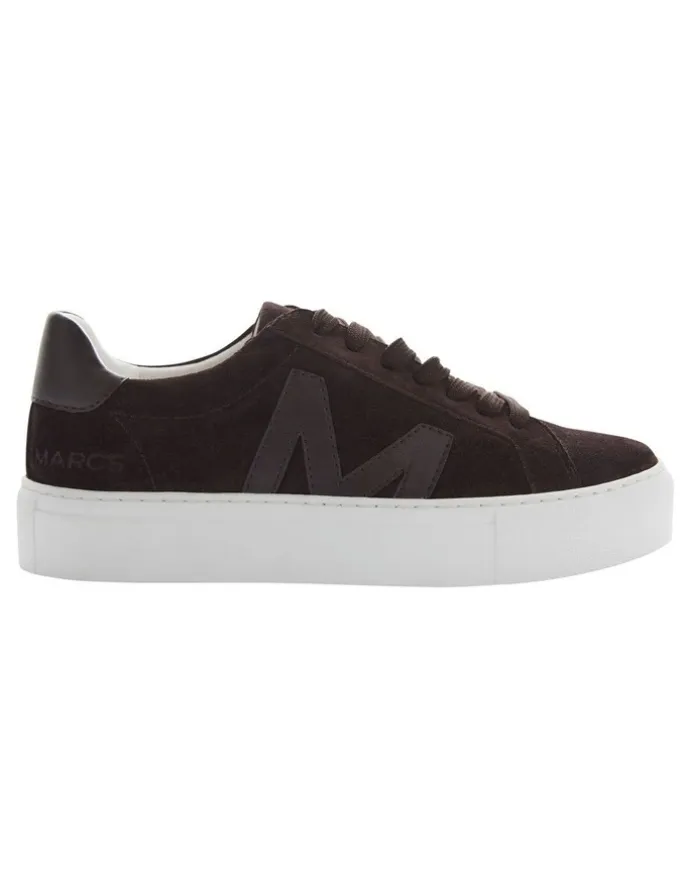 Marcs Trio Sneakers in Chocolate Suede