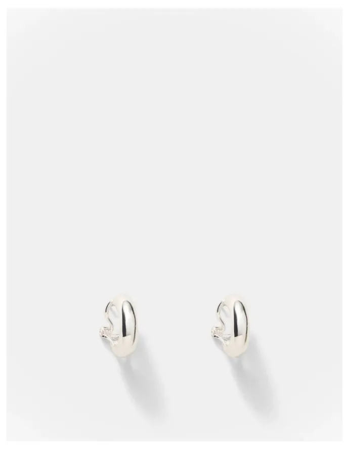 Mimco Adore Heart Hoop Earrings in Silver