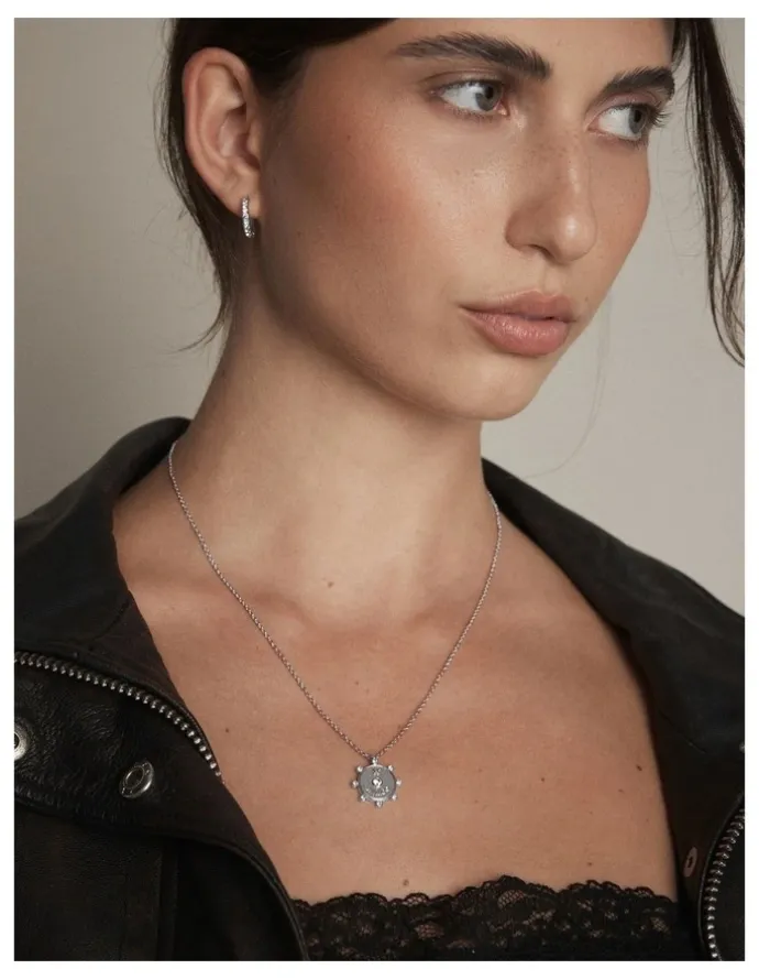 Mimco Amulet Duo Necklace in Silver