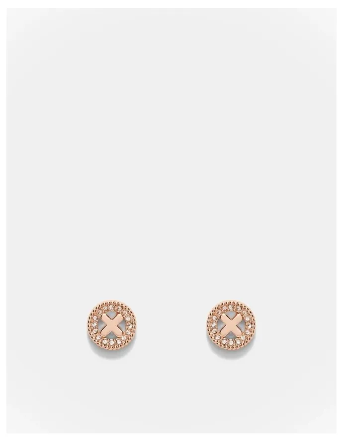 Mimco Amulet Stud Earrings in Rose Gold