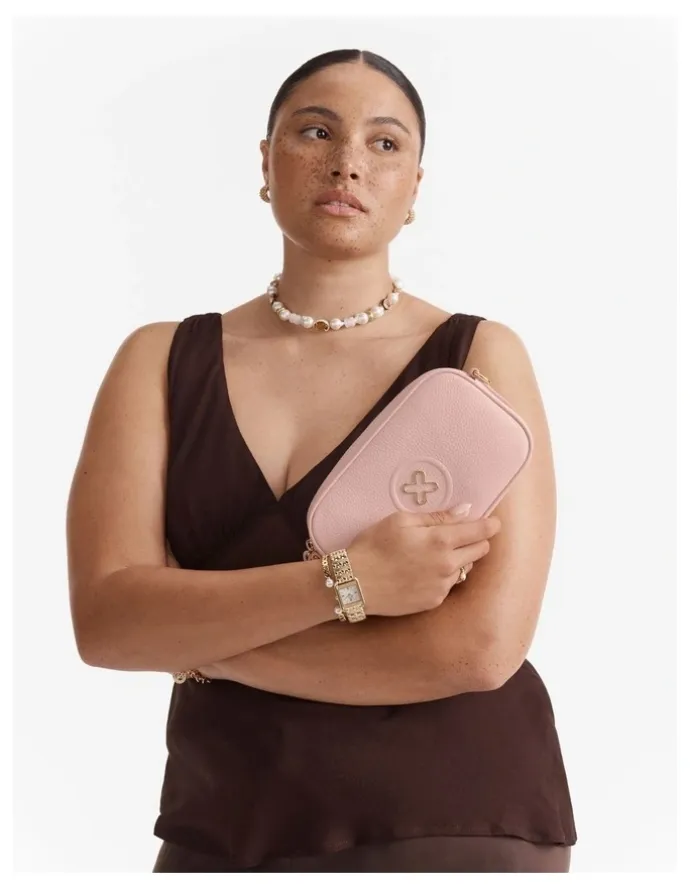 Mimco Bay Camera Pouch in Pink Dust