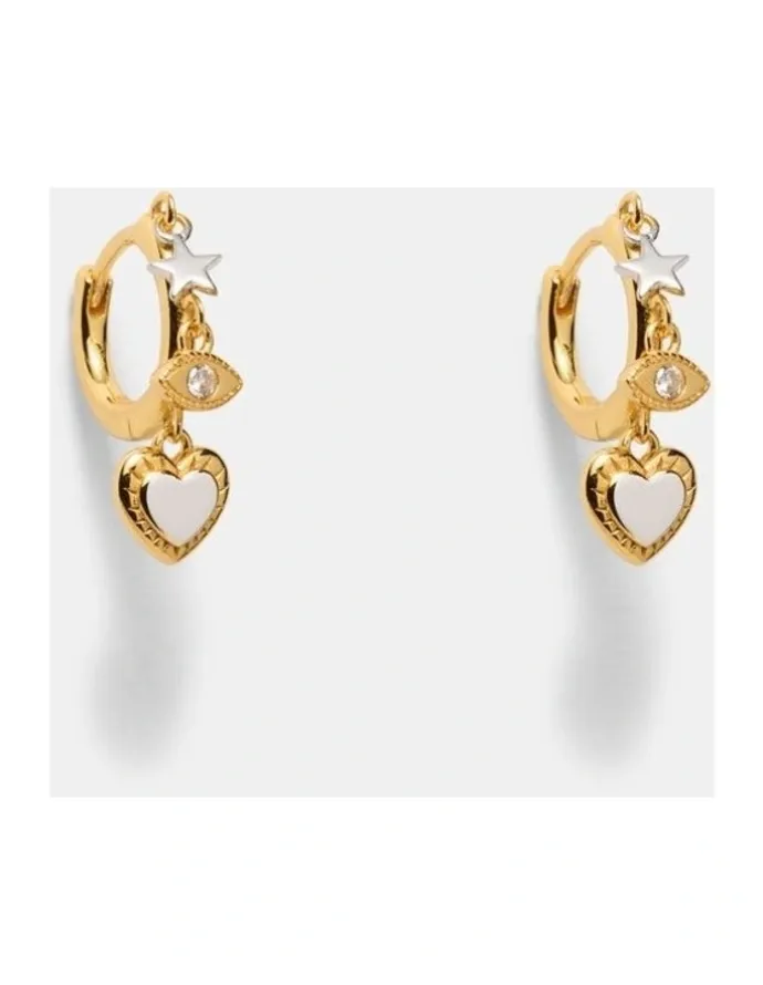 Mimco Chime Hoop Earrings in Gold Silver