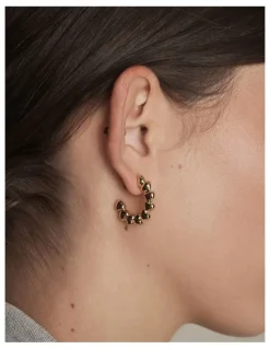 Mimco Fated Heart Hoop Earrings in Gold
