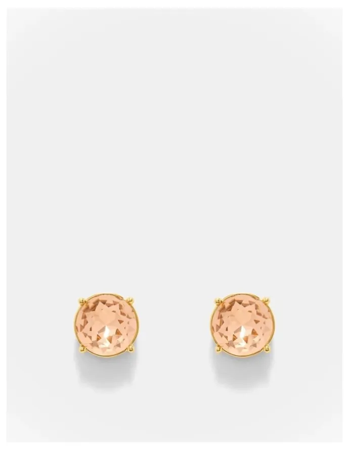 Mimco Glowy Crystal Stud Earrings in Petal