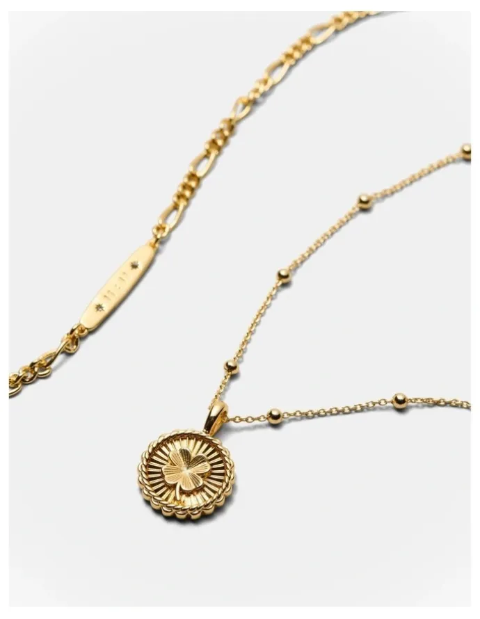 Mimco Lucky Coin Duo Necklace in Gold