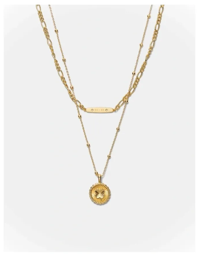 Mimco Lucky Coin Duo Necklace in Gold
