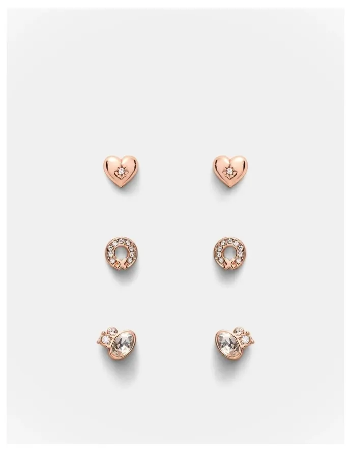 Mimco Mim Classics Earrings Pack in Rose Gold