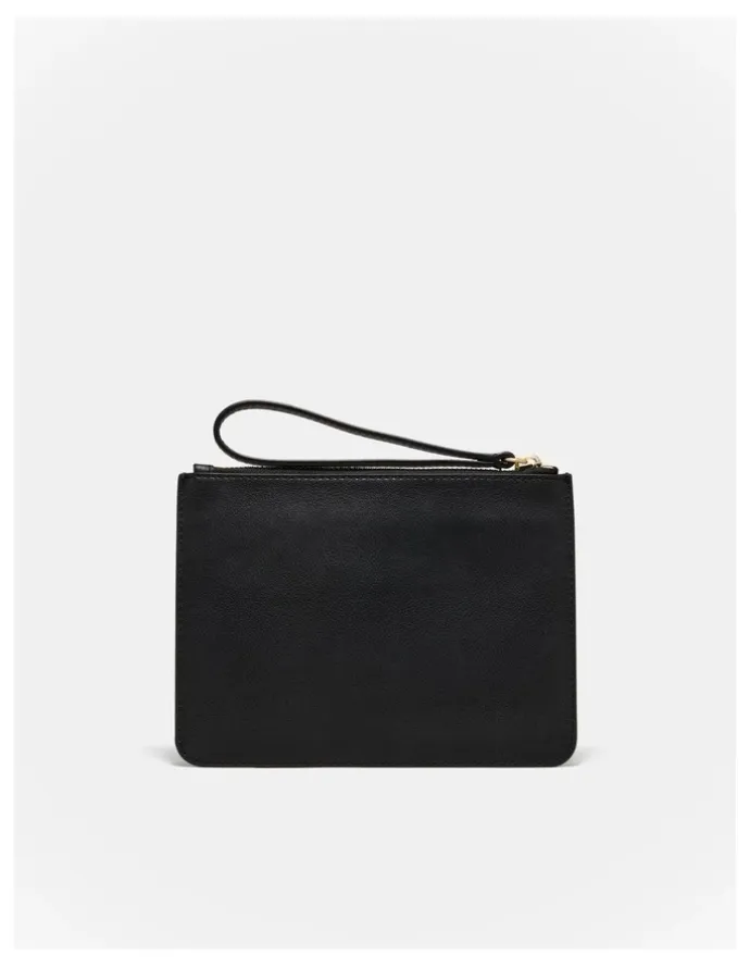 Mimco Mim Pouch in Black Brushed Lg