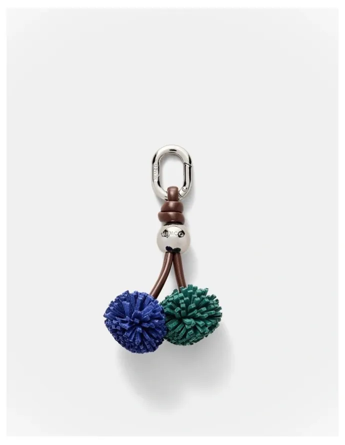 Mimco Mini Pom Pom Charm in Cobalt