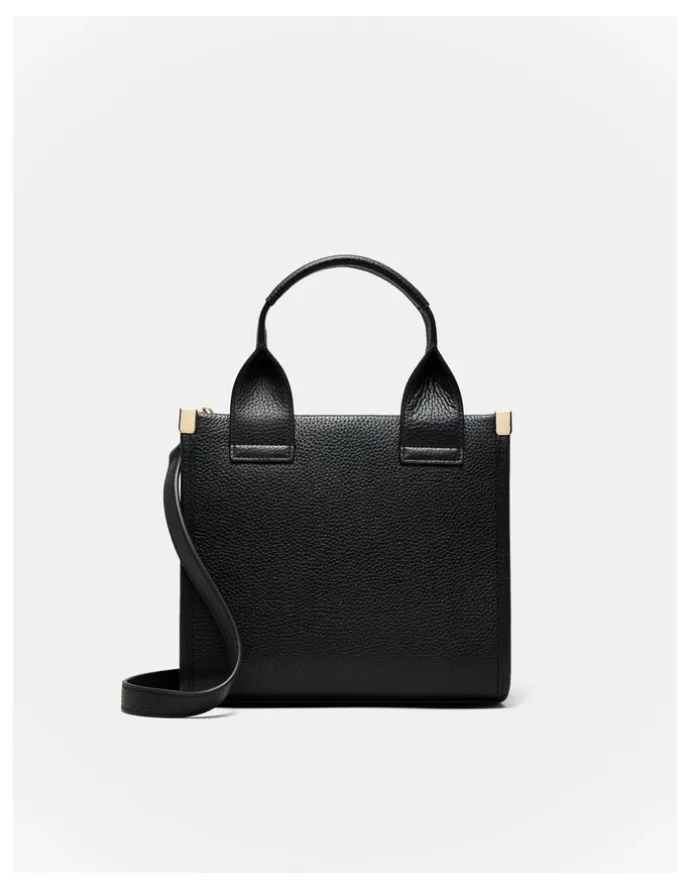Mimco Patch Leather Mini Tote Bag in Black