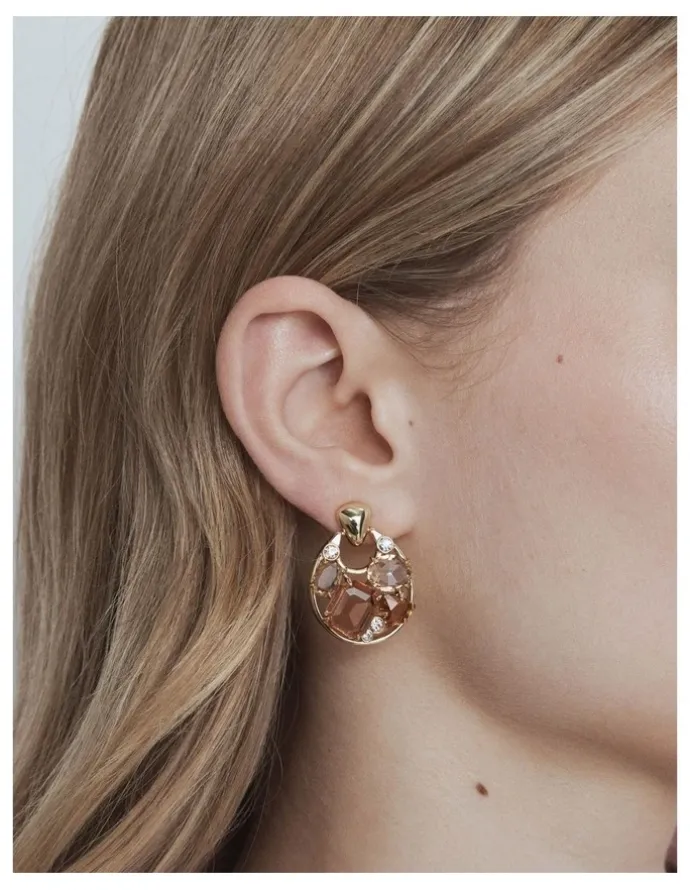 Mimco Treasure Earrings in Pink Salt