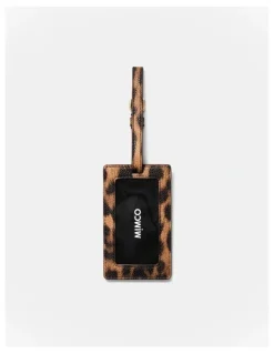 Mimco Violet Luggage Tag in Leopard