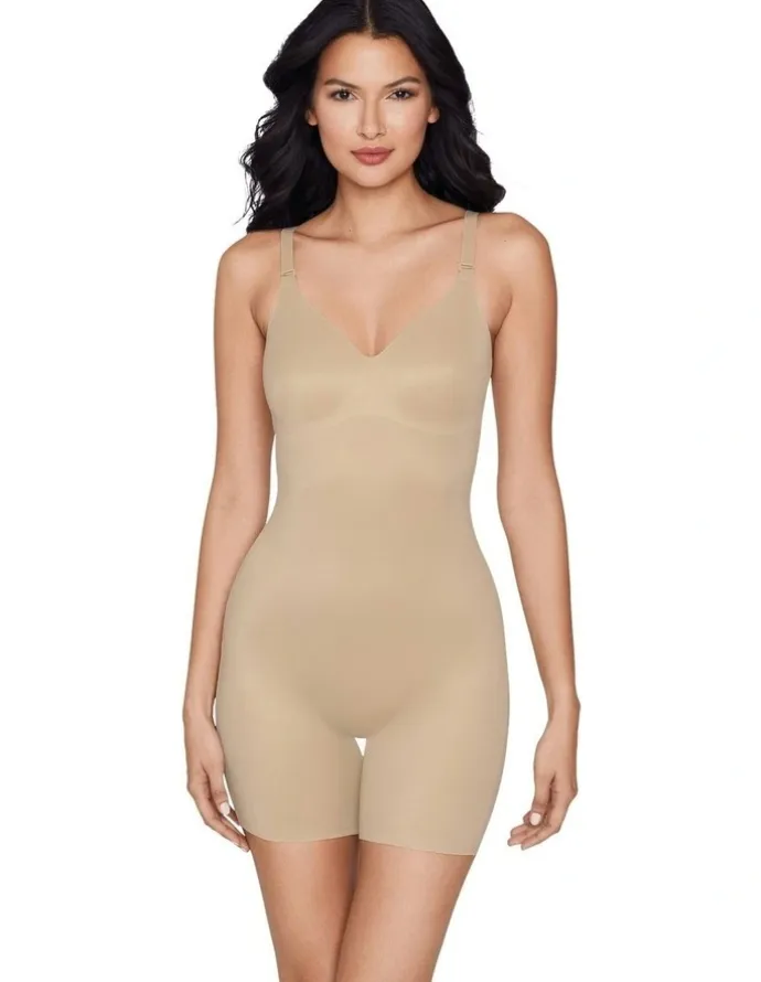 Miraclesuit Shapewear Show Stopper Backless Shapewear Full Body Romper in Warm Beige