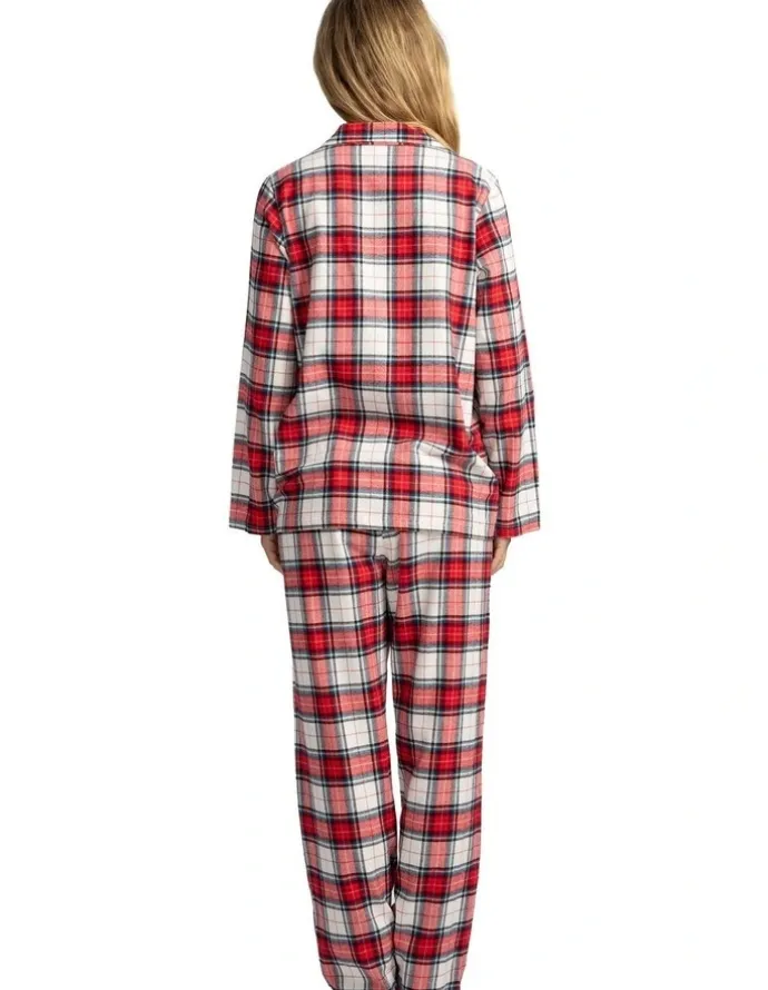 Mitch Dowd Mitch Dowd - Women's Red Check Flannel Pyjama Set