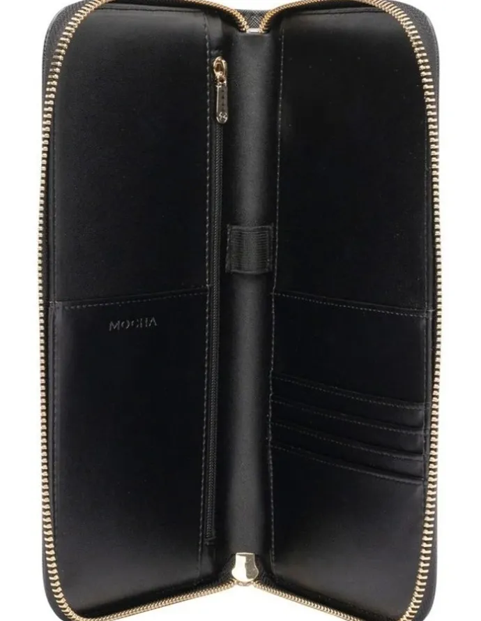 Mocha Mocha Signature Travel Wallet in Black/Lg