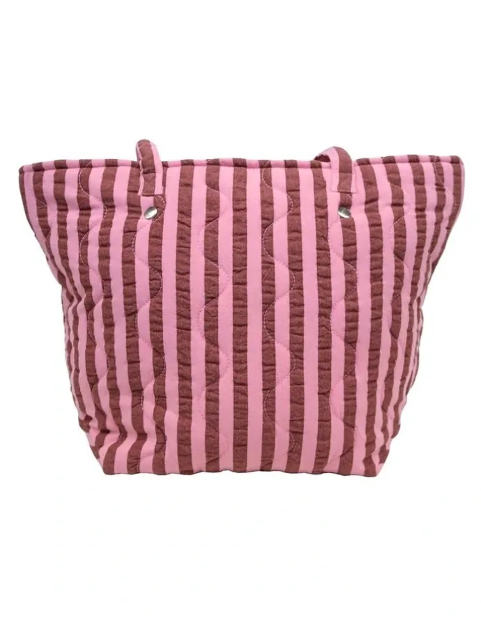 Mosey Me Sundae Seersucker Quilted Tote Bag in Multi