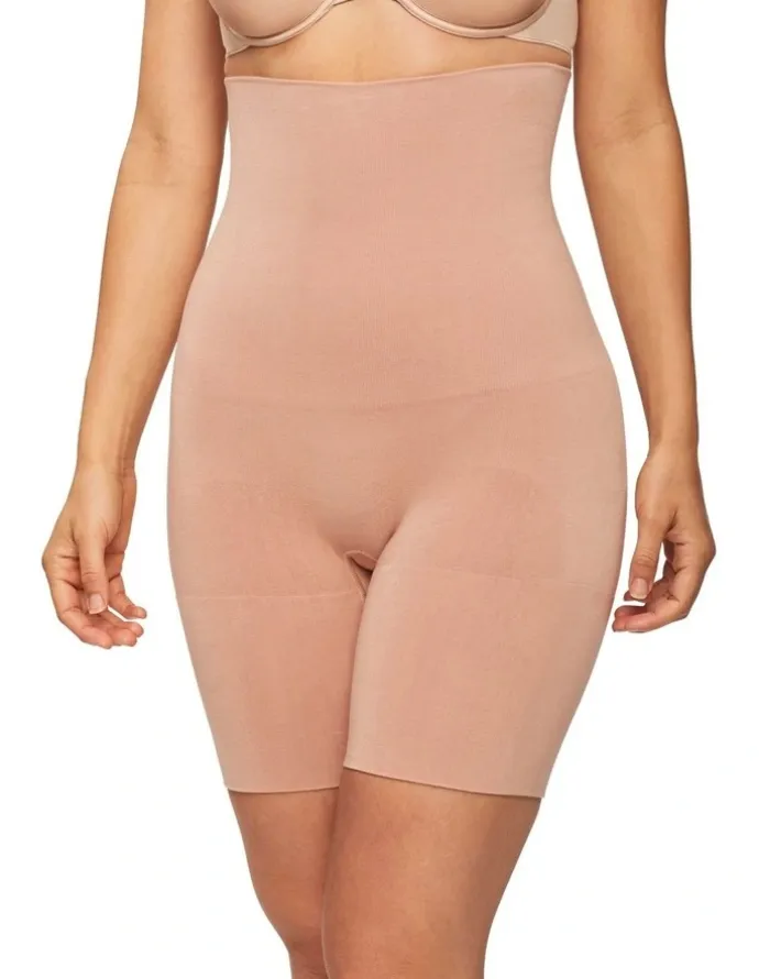 Nancy Ganz Bamboo Essentials High Waist Thigh Shaper in Mahogany