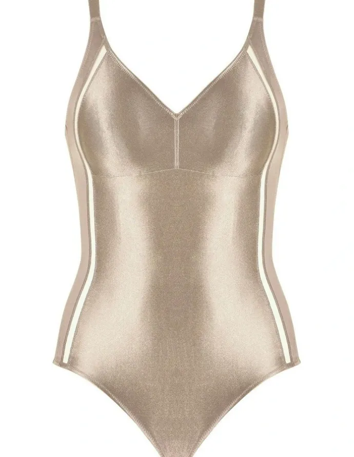 Naturana Curve Hugger Minimiser Cup Shaping Bodysuit in Light Beige