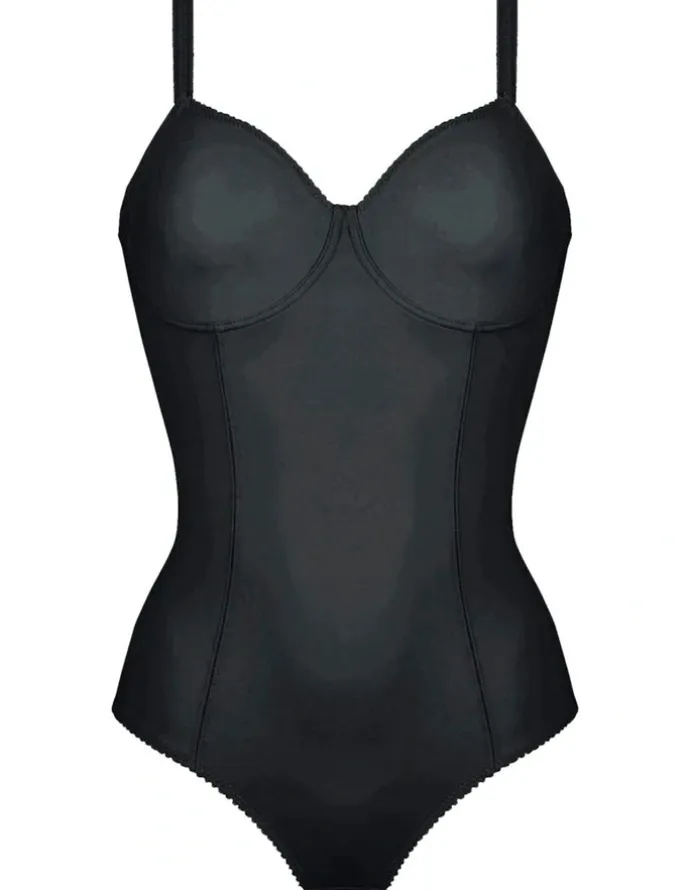 Naturana Moulded Underwire Cup Shaping Bodysuit in Black
