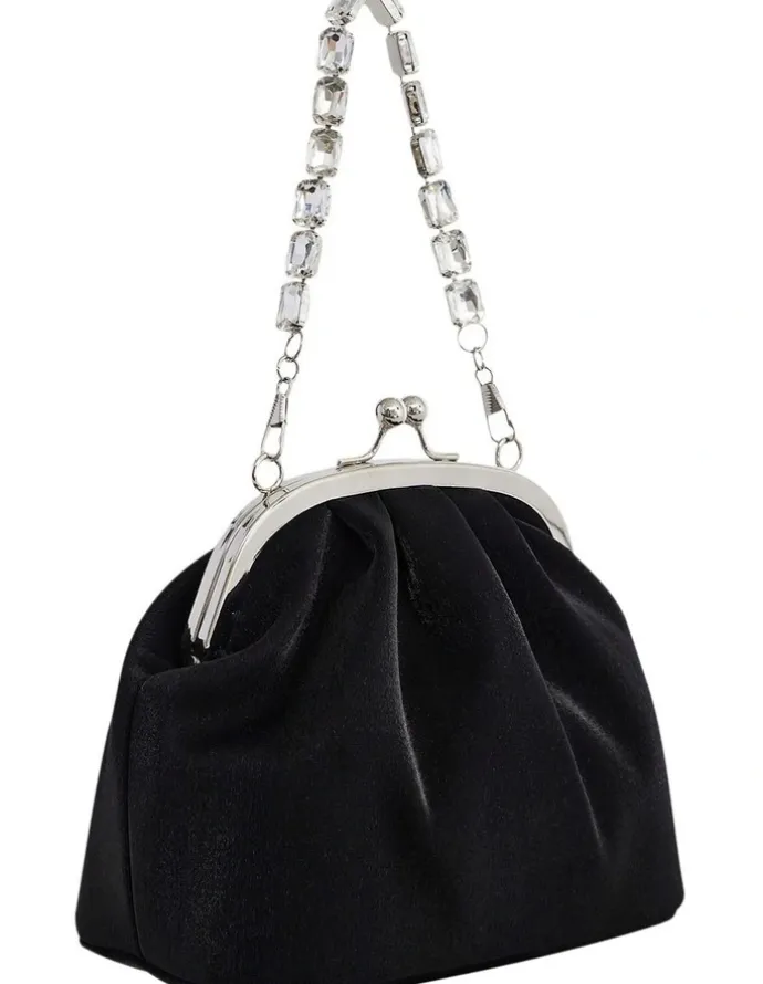 Nina Elsbeth Bags in Black Metallic Shine