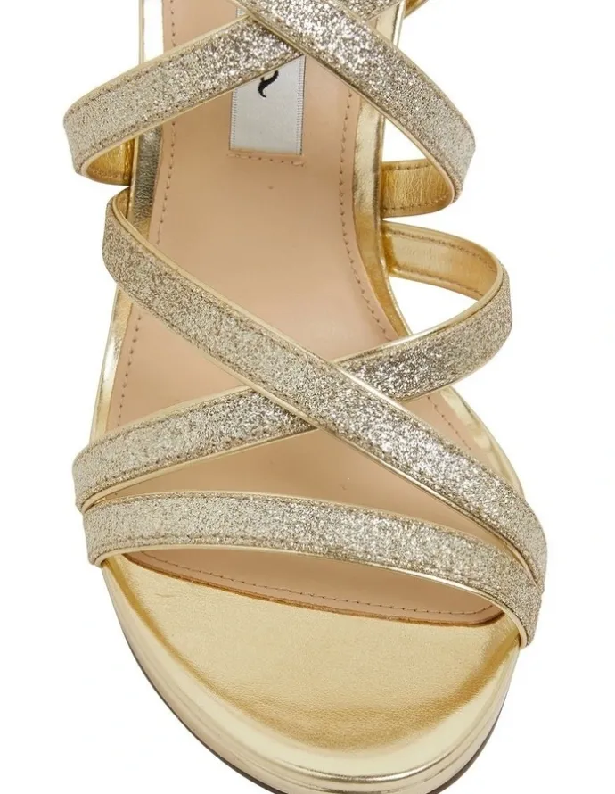 Nina Reatha Platino Glitter Sandals