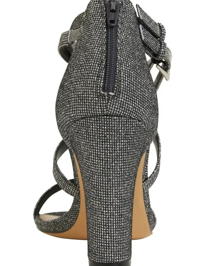 Nina Shari Silver/Black Sandals