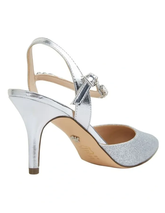 Nina Tonya Silver Baby Glitter Pump