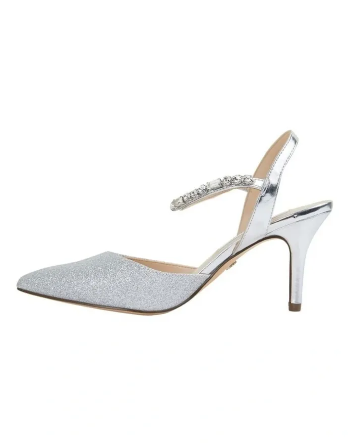 Nina Tonya Silver Baby Glitter Pump